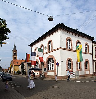 Zeiskam Place in Rhineland-Palatinate, Germany