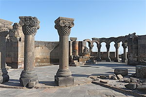 Храм Бдящих Сил, находится при въезде в Ереван с западной стороны. VII век.
