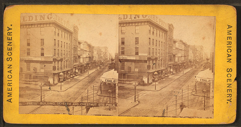 File:"Press" building, Seventh & Chestnut Sts., Philadelphia, from Robert N. Dennis collection of stereoscopic views 2.jpg