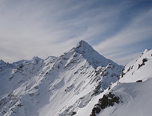 The Outer Schwarze Schneid from the north, from the Gaislachkogel