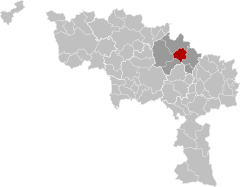 Écaussinnes Hainaut Bélgica Map.svg