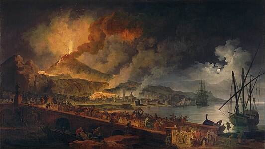 Éruption du Vésuve et vue de Portici, musée d'Arts de Nantes.