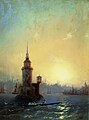 Vedere a Turnului lui Leandru din Constantinopol (1848), pictură a lui Ivan Aivazovski