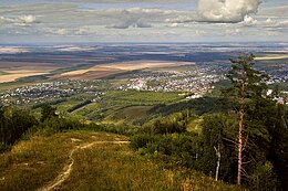 Belokurikha. The view of the city from the mountains Church