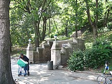 Entrance in park at 137th Street 135 St IND downtown jeh.JPG
