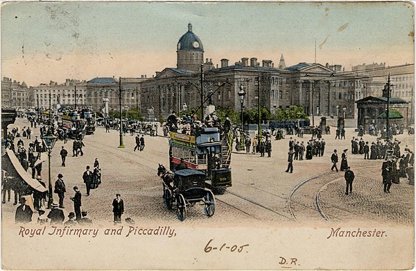 The Royal Infirmary on Piccadilly in 1905