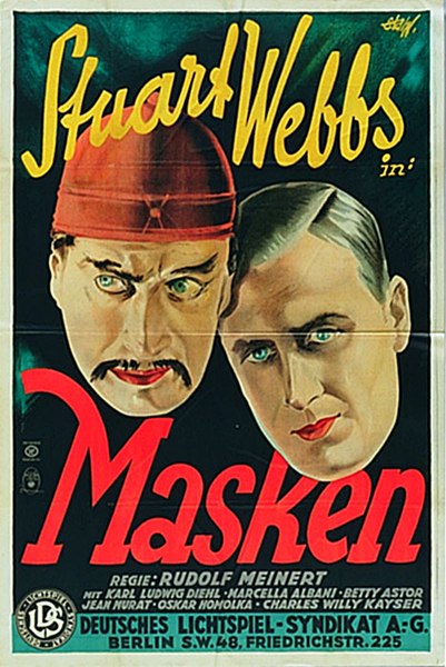 File:1929-1930 Erich Ludwig Stahl Filmplakat für den Stummfilm Masken in der Reihe Stuart Webbs, Deutsches Lichtspiel-Syndikat AG.jpg