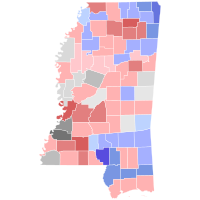 1978 United States Senate election in Mississippi results map by county.svg