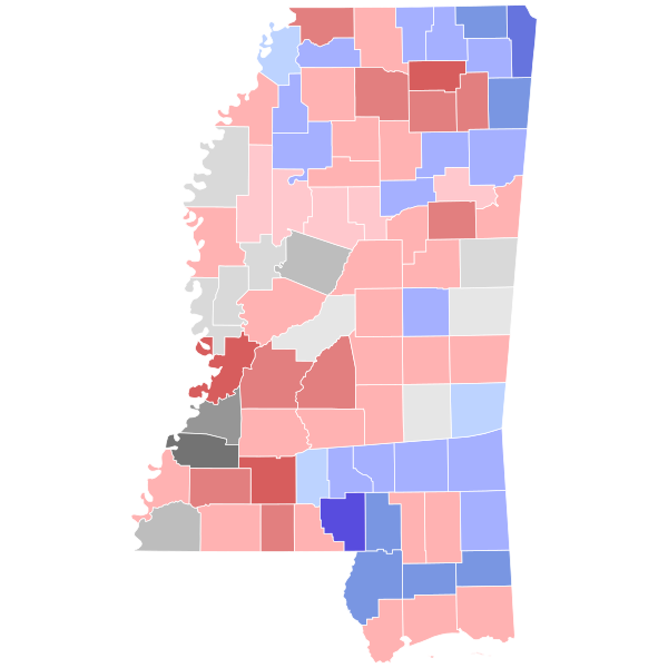 File:1978 United States Senate election in Mississippi results map by county.svg