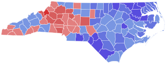 1986 United States Senate election in North Carolina results by county map.svg