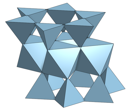 2:1 clay minerals crystallographic structure made of three superimposed sheets of Tetrahedra-Octahedra-Tetrahedra (TOT layer unit), respectively