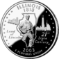 Pièce d'un quart de dollar de l'Illinois