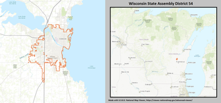 <span class="mw-page-title-main">Wisconsin's 54th Assembly district</span> American legislative district for Oshkosh, Wisconsin