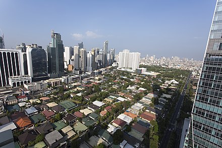 View of executive gated community Bel-Air Village Phase II, Makati city, Philippines
