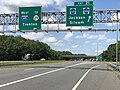 File:2020-07-09 12 01 32 View west along Interstate 195 (Central Jersey Expressway) at Exit 21 (Ocean County Route 527, Ocean County Route 526, Jackson, Siloam) in Jackson Township, Ocean County, New Jersey.jpg