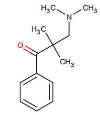 Chemická struktura beta-amin ketonu „sloučeniny 29“