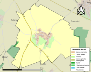 Mappa a colori che mostra l'uso del suolo.