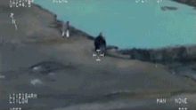 A-10 Thunderbolt-II 30mm GAU-8 cannon conducting a strafing run against suspected Taliban machine-gun crew, footage captured by overhead U.S military-operated reconnaissance drone, Afghanistan. A10Strafe Afghanistan.gif