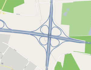 Overview map of the Schüttorf interchange