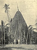 Photo of a native house from New Caledonia, circa 1906