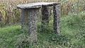 Traditional Sumai Thaangi, a burden resting stone for travelers.