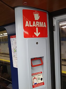 Alarma en un tren