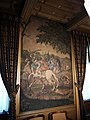 This is an image of rijksmonument number 30420 Wall decoration (depicting Alexander the Great) of the Alexanderzaal (Alexander hall) at Rijnhuizen castle, Nieuwegein.