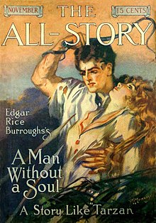 A shorter version of The Monster Men was published in All Story Magazine in 1913 as "A Man Without a Soul". All story 191311.jpg