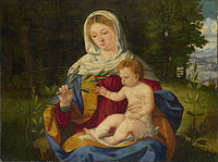 Vierge à l'Enfant avec une branche d'olivier National Gallery.