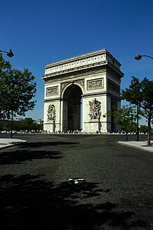 The Arc de Triomphe seen from the Avenue de Friedland Arc de triomphe jms.jpg