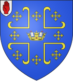 The canton of a baronet augments the arms of the Knowles baronets, of Lovell Hill Arms of Knowles baronets, of Lovell Hill.svg