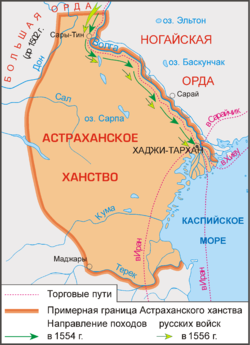 Астраханське ханство: історичні кордони на карті