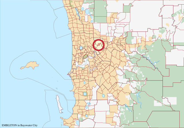 Embleton is located in Perth