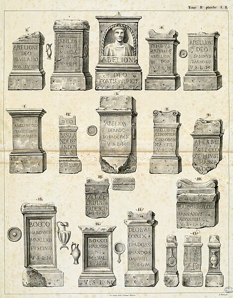 File:Autels votifs (Atlas des Monuments mythologiques t. II, pl. 1. 2.) - Fonds Ancely - B315556101 A DUMEGE 035.jpg