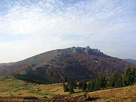 Blick auf Babin zub vom Berg Staroj.