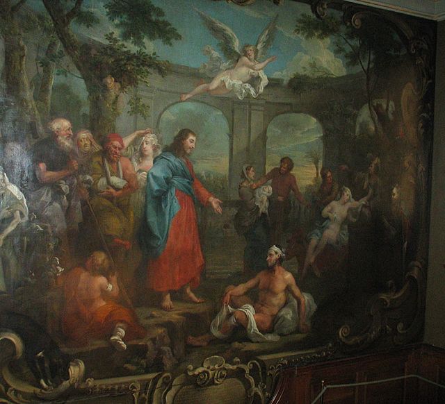 Hogarth's mural of Christ at the Pool of Bethesda.