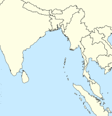 Đảo Barren trên bản đồ Vịnh Bengal
