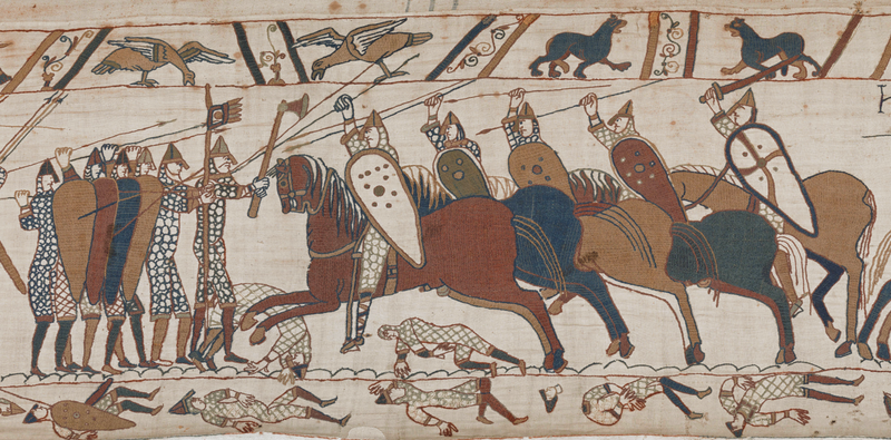 File:Bayeux Tapestry Scene 52 (infantry and cavalry styles).png