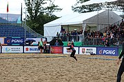 Deutsch: Beachhandball Europameisterschaften 2019 (Beach handball Euro); Tag 5: 6. Juli 2019 – Frauen, Platzierungsspiel für die Ränge 9–12, Deutschland-Polen 2:1 (22:23, 19:16, 7:6) English: Beach handball Euro; Day 5: 6 July 2019 – Placement Match/Cross Match for rank 9–12 Women – Germany-Poland 2:1 (22:23, 19:16, 7:6)