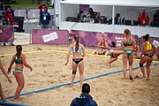 Deutsch: Beachhandball bei den Olympischen Jugendspielen 2018; Tag 5, 10. November 2018; Mädchen, Hauptrunde - Ungarn-Argentinien 1:2 English: Beach handball at the 2018 Summer Youth Olympics at 11 October 2018 – Girls Main Round – Hungary-Argentina 1:2