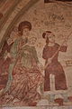 English: Fresco in Bellinge church, Fyn, Denmark. The frescos are signed by Ebbe Olsen and Simon Petersen and are dated 1496. They were covered in white in 1536 and uncovered in 1886. The motives are based on biblia pauperum