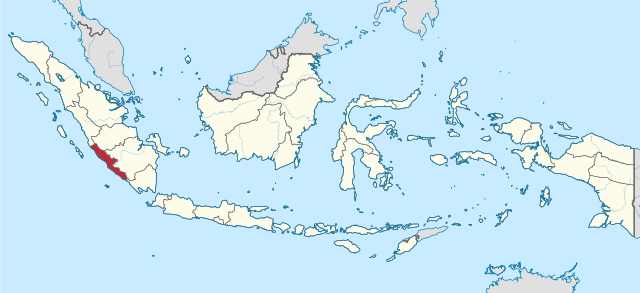 Localização de Benculu na Indonésia