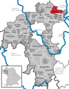 Lage der Gemeinde Bergtheim im Landkreis Würzburg