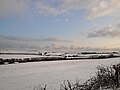 Fields off Newport Road, Bierley, Isle of Wight seen three days after heavy snowfall on the island on 5 January 2010.