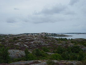 Uitzicht op Kalvsund vanuit Björkö.