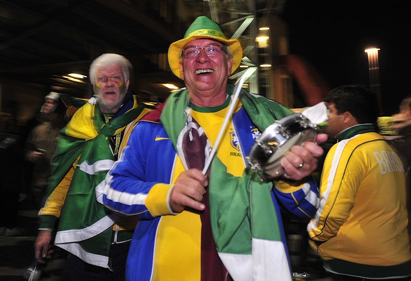 File:Brazil fans at Brazil & Chile match at World Cup 2010-06-28 1.jpg