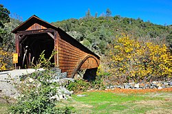 Bridgeport Covered Bridge, a well-known local landmark