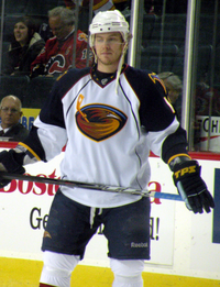 Little as a member of the Atlanta Thrashers in December 2009. Bryan Little.png