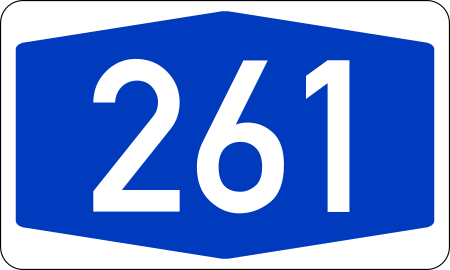 Bundesautobahn 261 number