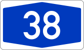 Autobahn Number Bundesautobahn 38 number.svg